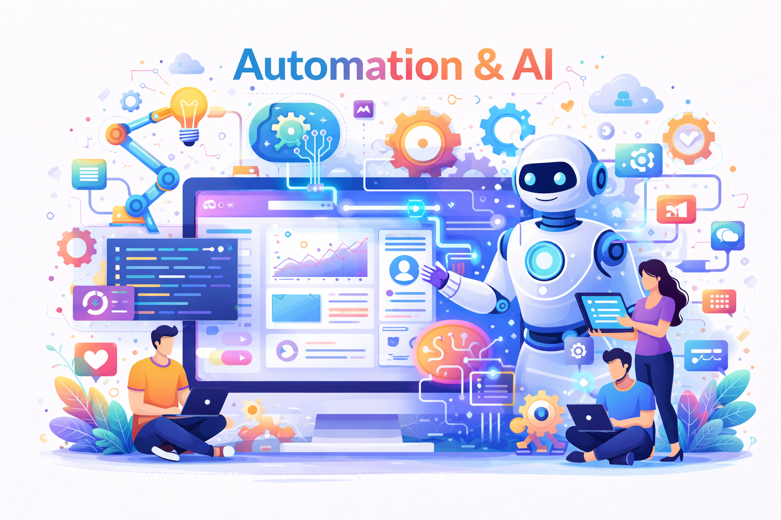 Automation and AI illustration